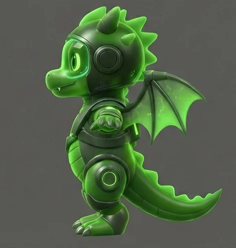 AstroDragon character artwork · left view.