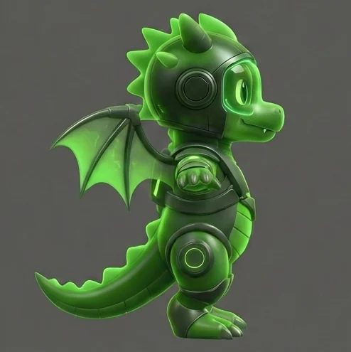 AstroDragon character artwork · right view.