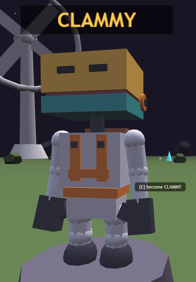 CLAMMY character preview in a PlunderPit development build.