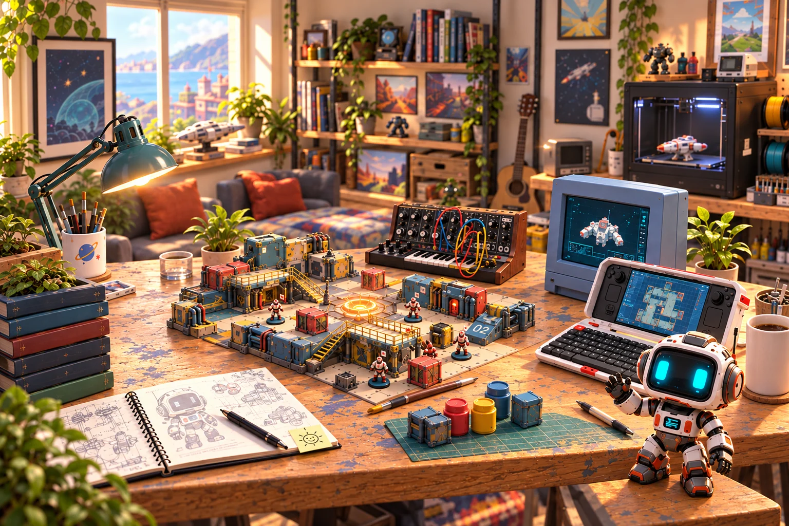 A preview of Ron’s interactive 3D creative workspace