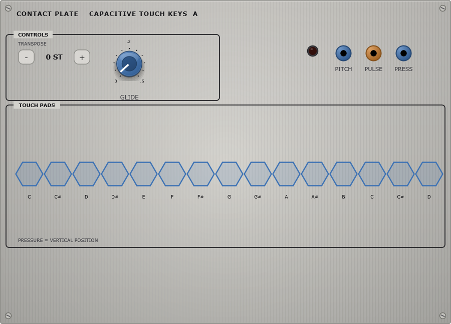 The Contact Plate panel - touch controller