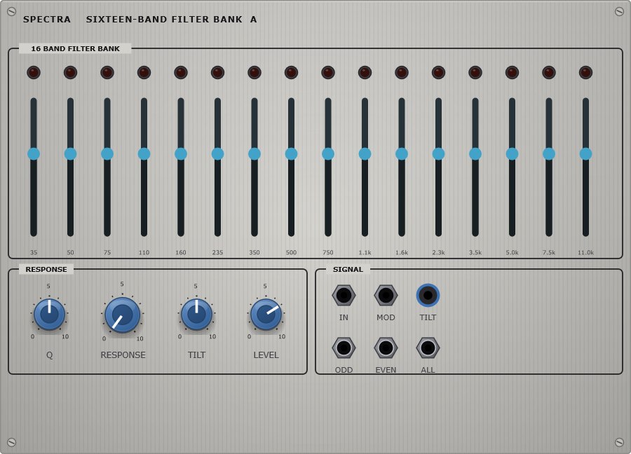 The Spectra panel - spectral processor