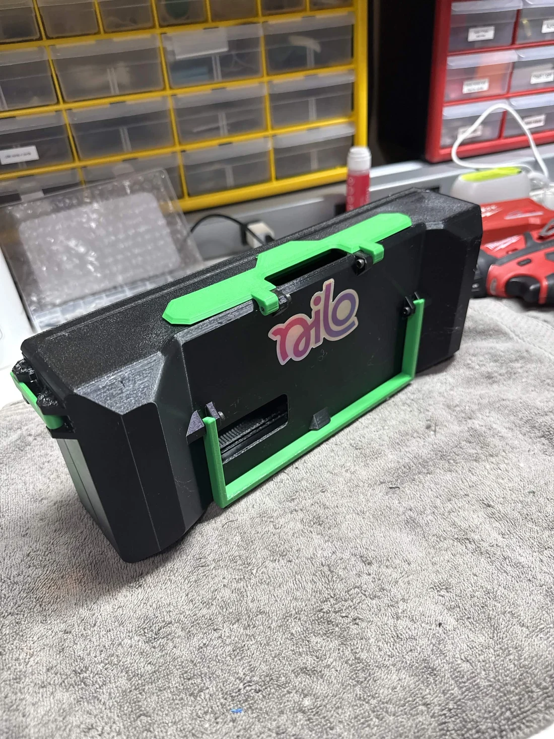 Black and green printed cyberdeck enclosure